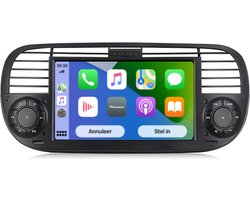 Boscer® Autoradio - Geschikt voor Fiat 500 2007-2015 - Apple Carplay & Android Auto - Android 11 - 7'' Navigatiesysteem - Zwart - Achteruitrijcamera