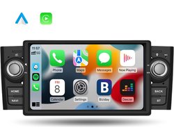 Boscer® Autoradio - Geschikt voor Fiat Punto 2005-2009 & Linea 2007-2011 - Apple Carplay & Android Auto - Android 11 - 7 Inch HD Touchscreen - 2+32GB - Navigatiesysteem - Zwart - Achteruitrijcamera