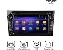 Boscer® Autoradio - Geschikt voor Opel - Android 10 - Apple Carplay - Android Auto - Navigatiesysteem - Zwart