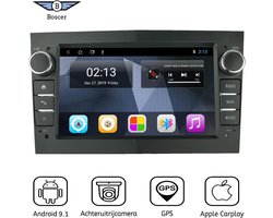 Boscer® Autoradio - Geschikt voor Opel - Android 11 - Apple Carplay - Android Auto - Navigatiesysteem - Zwart - Achteruitrijcamera