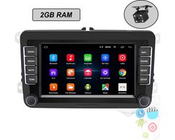 Boscer® Autoradio - Geschikt voor Volkswagen, Skoda & Seat - Apple Carplay & Android Auto (Draadloos) - 2+32GB - Android 12 - Navigatiesysteem - 7 Inch HD scherm