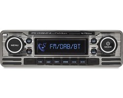 Caliber Autoradio met Bluetooth - DAB - DAB+ - USB, SD, AUX, FM - 1 DIN - Enkel DIN - Retro Oldtimer Look - Handsfree bellen - (RMD120DAB-BT-B)