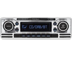 Caliber Autoradio met Bluetooth - DAB - DAB+ - USB, SD, AUX, FM - CD Speler - 1 DIN - Enkel DIN - Retro Oldtimer Look - Handsfree bellen - (RCD120DAB-BT)