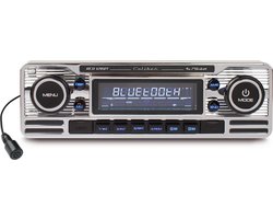 Caliber Autoradio met Bluetooth - USB, SD, AUX, FM - CD Speler - 1 DIN - Enkel DIN - Retro Oldtimer Look - Handsfree bellen (RCD120BT)