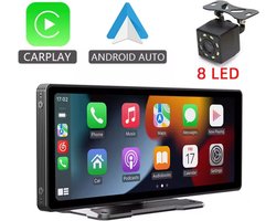 Carplay - Carplay Scherm - Apple Carplay - Android Auto - Touchscreen - Inclusief Achteruitrijcamera - 10 Inch - Zwart