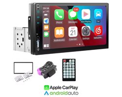 Carplay Dongle & Carplay Scherm Geschikt voor Auto's - Voor Apple en Andoid - 7 Inch - Universeel Wifi Video Speler - FM transmitter - Geen Achteruitrijcamera