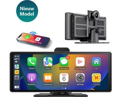 Carplay Scherm - Met Dashcamera - Navigatiesysteem Auto - 10.26 Inch (26cm) - Apple Carplay & Android - Carplay Scherm Universeel - Mirror Link - Draadloze Verbinding - Multimedia Autoradio