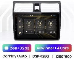 CarPlay Suzuki Swift 2005-2010 Android 10 navigatie en multimediasysteem Bluetooth USB WiFi 2+32GB