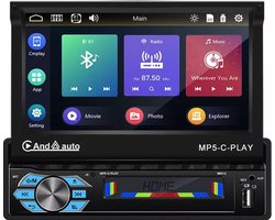 Denago - 1Din Autoradio | Carplay & Android Auto | klapscherm