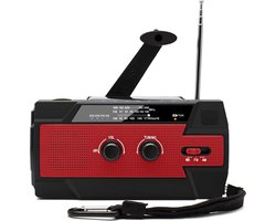 Draagbare noodradio - Noodradio Opwindbaar - Powerbank 4000 mAh - Zaklamp - Dynamo / Solar / Zonnepaneel - Noodpakket - Noodrantsoen - Dynamo Radio - Draagbare Radio - Survival radio - SOS Alarm