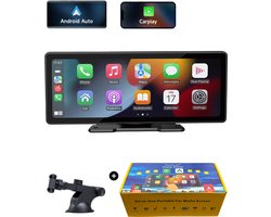 DreamGoods Carplay Scherm - 10.26Inch - Apple & Android - Draadloos - Navigatiesysteem Auto - Touchscreen - Universeel - Apple Carplay - Android Auto - Multimedia Autoradio