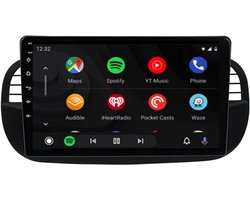 Fiat 500 Android Autoradio zwart | 2007 t/m 2015 | CarPlay