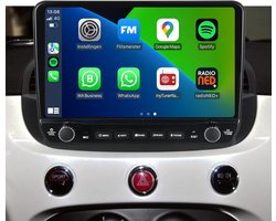 Fiat 500 Android Autoradio zwart | Elegegant design | CarPlay