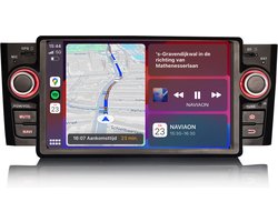 Fiat Punto / Grande Linea autoradio met ingebouwde Apple CarPlay 2006-2012 Android 14, Draadloze CarPlay & Android Auto – Inclusief Achteruitrijcamera - Bluetooth 5.4 - Navigatie - Carkit - 2006 2007 2008 2009 2010 2011 2012