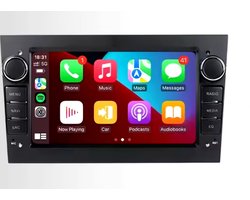 geschikt voor Opel Astra H Corsa C & D Agila Combo Antara Vectra Zafira Meriva Vivaro Tigra | Zwart 2002 - 2013 | Carplay & Android Auto | 2GB & 32GB | Autoradio met Navigatie | Radio scherm | 2003 2004 2005 2006 2007 2008 2009 2010 2011 2012