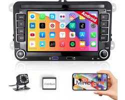 Hikity - Android autoradio - Voor VW Golf 5/6, Touran, Polo - 7 inch touchscreen - Met navigatiesysteem