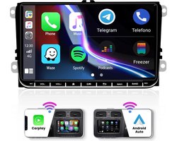 Hikity Carplay Android Bluetooth Autoradio voor VW Golf 5 6 Polo