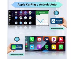 Hikity DAB+ Autoradio - 1 Din - CarPlay & Android Auto - 6,86 inch Scherm