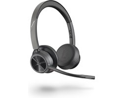 HP Poly VOYAGER 4320 UC On Ear headset Telefoon Bluetooth Stereo Zwart Ruisonderdrukking (microfoon), Noise Cancelling