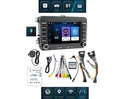 Huiselijk Geluk 2G + 64G VW Caraudio voor Volkswagen, Seat, Golf, Passat, Jetta - 7in Touchscreen Radio met Carplay, Android Auto, GPS, BT, WiFi, FM - 2DIN Autoradio met Achteruitrijcamera