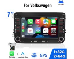 Instinct® 2DIN Android Auto radio – Voor VW Golf, Polo, Passat, Skoda, Jetta, Met CarPlay, WiFi en GPS Navigatie - 32g