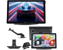 JTEX Touchscreen Multimedia Carplay Systeem - Android Auto & Apple & Carplay - Navigatiesysteem - Multimedia Autoradio - 9 Inch - Dashcam – Inclusief Dashboard & Achteruitrij camera - Mirrorlink - Bluetooth