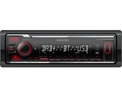 Kenwood KMM-BT408DAB Bluetooth autoradio - inclusief DAB+ antenne - Rood