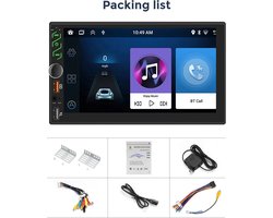 Koopiez Autoradio - 7 Inch - Carplay scherm - universeel - Touch screen - Wifi - Bleutooth