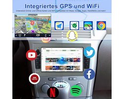 Kovanda 7 inch Android autoradio met GPS voor Opel Astra H Corsa D Corsa C Vectra Zafira Meriva Bluetooth WiFi CarPlay Android auto stuurbediening DSP NAVI 4-kern 2 + 32 GB (zilver)