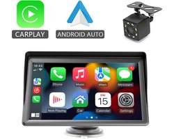 Linux Navigatiesysteem - Carplay Scherm -7 inch draagbare autoradio -PRO VERSIE -multimediavideospeler - Touchscreen - Voor Apple & Android - Universeel - Carplay Draadloos - Multimedia Autoradio