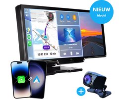 Lukwik© Carplay Scherm - Geschikt voor Apple & Android - Incl. Achteruitrijcamera en SD Kaart - Navigatiesysteem Auto - Dashcam - Touchscreen - Multimedia Autoradio - - Full HD Opnemen