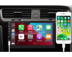 MoTronics 7023B 2 Din autoradio met CarPlay, Android auto en achteruitrijcamera, touchscreen 7 inch