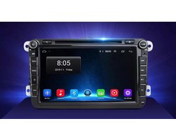 Nu met GRATIS CAMERA!  Volkswagen Seat Skoda DVD SPELER Android 10 navigatie 8inch 2+32GB Golf Polo Passat Caddy Eos Scirocco Tiguan Touran Transporter Jetta Leon Altea Toledo Octavia Superb Fabia Yeti Roomster