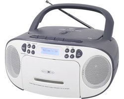 Reflexion Radio/CD-speler DAB+, DAB, VHF (FM) AUX, CD, Cassette, USB Wit, Grijs