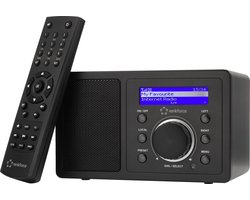 Renkforce RF-IR-MONO1 Internetradio Internet Bluetooth, AUX, WiFi, Internetradio Geschikt voor DLNA Zwart