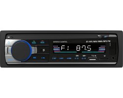 Santel – Autoradio met Bluetooth en USB Charging – Handsfree Bellen – SD Kaart AUX FM Radio – Enkel DIN Auto Radio – Voor alle Auto’s