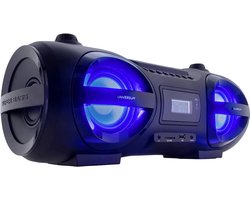 UNIVERSUM BB 500-20 Ghettoblaster VHF (FM) AUX, Bluetooth, CD, SD, USB Incl. afstandsbediening, Sfeerverlichting Zwart