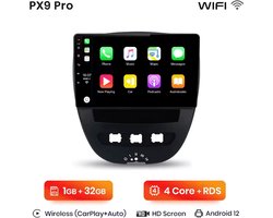 Wireless Carplay radio - Geschikt voor Peugeot 107 / Citroen C1 / Toyota Aygo 2005 - 2014