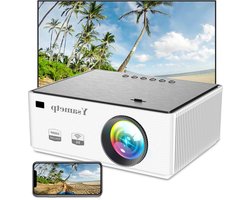 5G WiFi Bluetooth Full HD 1080p 4K Ondersteuning Draagbare Mini-projector - Filmprojector 10.000 Lumen - Compatibel met TV Stick Tablet PC - HDMI USB TF DVD Beamer