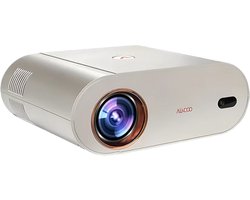 Alincoo - D7W - Beamer - Projector Beamer - Mini Meamer - Full HD 1080P - 1920x1080dpi - Automatische focus - 5G - met WiFi - 1300 Lumens - Wit