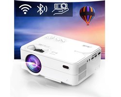 Artlii Enjoy2 Mini Beamer Native 1080P Full HD Ondersteund Home Theater Projector Max 300" Scherm Projector Compatibel met iOS Android TV Stick PS4 Laptop Smartphone met WiFi en Bluetooth