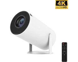 Beamer 4K - Mini Beamer - mini projector - Android 11.0 - Projector 360° Rotatie - Smart beamer - WiFi, HDMI, Bluetooth - Wit