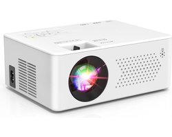 Beamer - Bluetooth projector - Full HD 1080P - Compact en draagbaar - voor iOS, Android, Windows, compatibel met TV - 9500 Lumen - 55W - Wit -