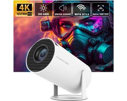 Beamer Projector - Beamer Scherm - Beamer projector bluetooth - Beamer projector thuisbioscoop - Beamer projector 4k - Beamer projector wifi full hd - Beamer projector hdmi out - Wit