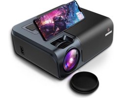 Belesy® Beamer Projector M27 - 4K Full HD Support - 10.000:1 Contrast - 3.800 Lumen - Projectie 50 tot 150 inch - Beamers - LCD + LED - Incl. Bluetooth - Cadeau - WK 2022 - Moederdag