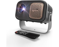 Beroli - WEWATCH V11 Mini Beamer - WiFi Bluetooth - Elektronische Focus - 360 graden Rotatie - 14000 Lumen - 45° Trapezkorrektur - Draagbare Thuisbioscoop Projector - Compatibel met Smartphone/PC/Laptop/Gameconsole