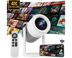 Biem It - Y3 Pro Mini Beamer - 4K Beeldkwaliteit - Inclusief HDMI kabel - Projector - Wifi & Bluetooth - Android 11 - Draagbare beamer - 8000 lumen - 2024 Model