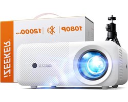 Bluetooth VideoProjector 12000 lumen 1080P Projector Draagbaar Mini-Projector Thuisbioscoop iOS Android PC PS5 HDMI USB Firestick - Thuisbioscoop Video Projector met Statief Beamer