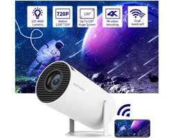 BRYTE - Projector - Mini Beamer - Draagbaar - WiFi 6 - 200 ANSI Lumen - Projector Streamen - BT 5.0 - Android - Home Cinema