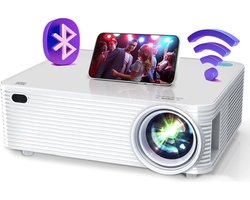 Chesto Beamer FULL HD (4K-Ondersteuning) - 10.000 Lumen - Streamen vanaf je telefoon met wifi